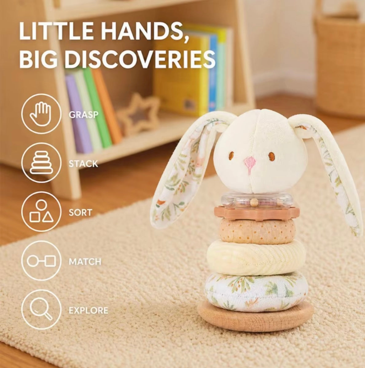 Montessori Stacking toy Rabbit