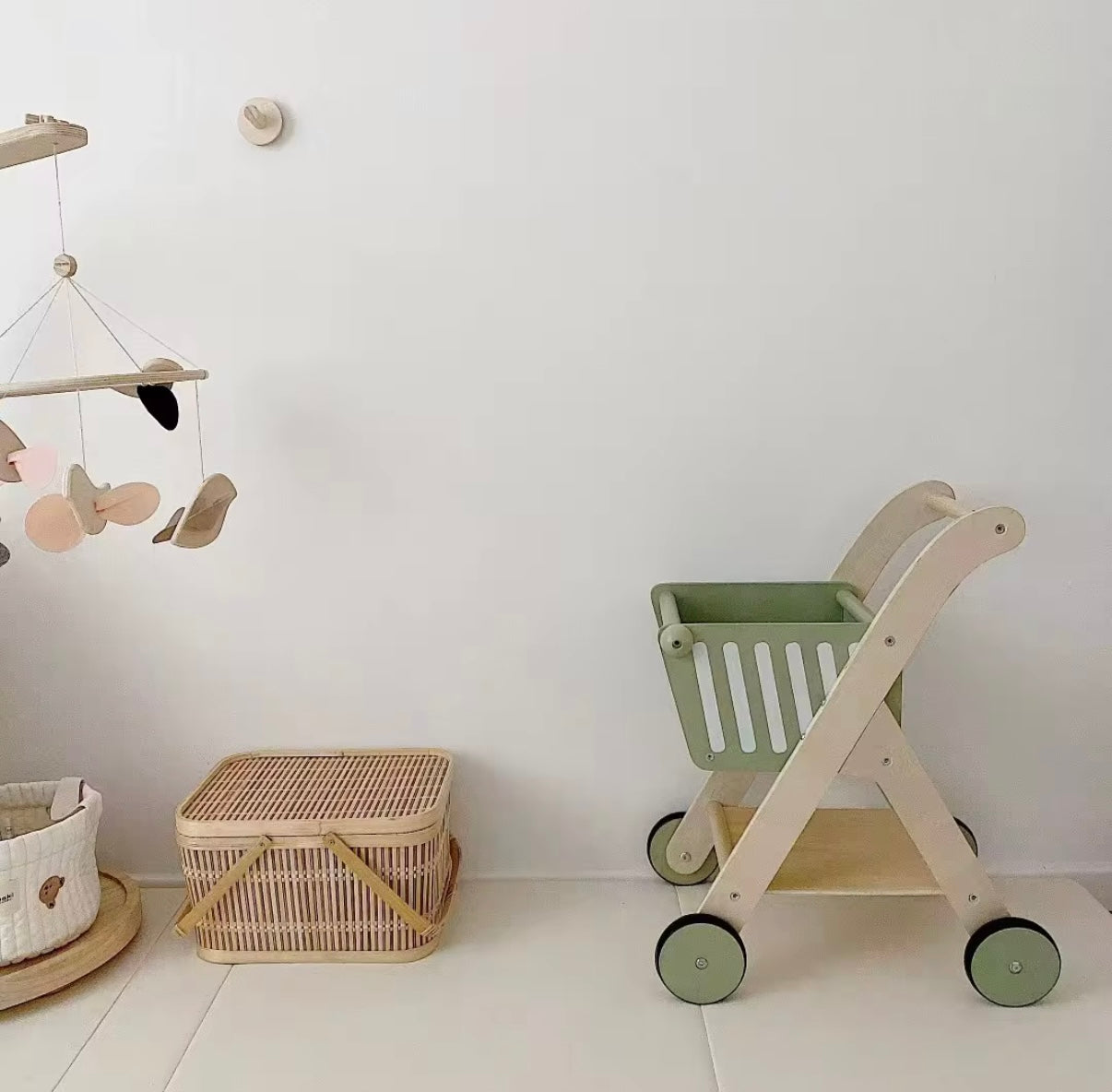 Wooden Shopping trolley