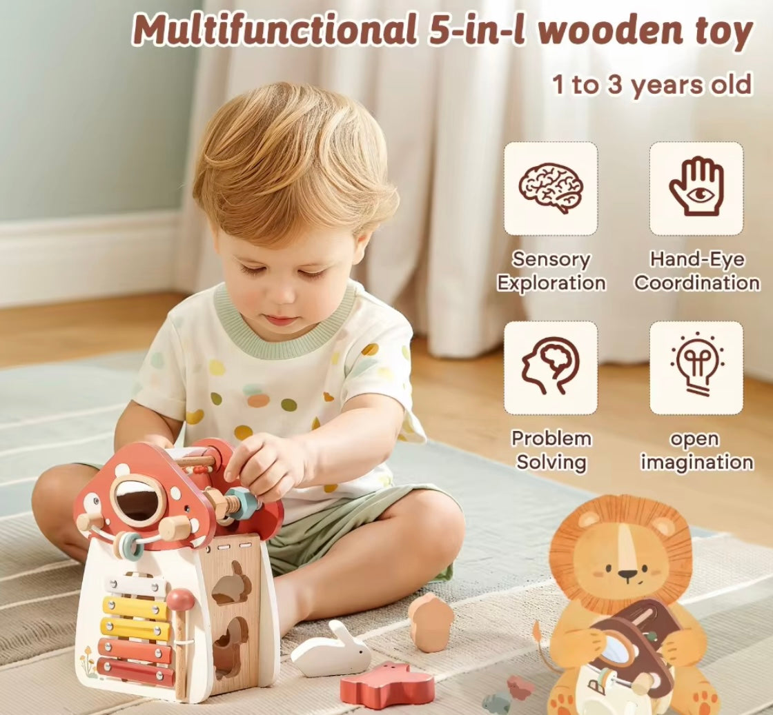 Montessori Wooden Mushroom Toy