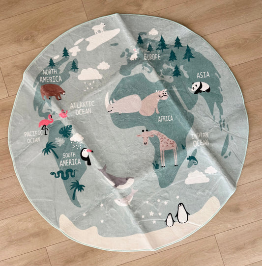 World Map Rug