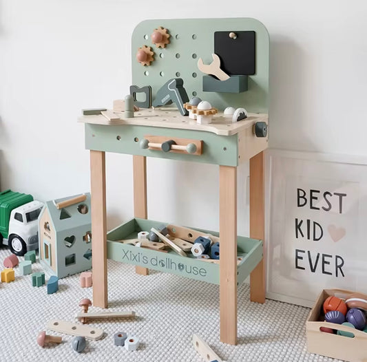 Wooden Tool Set Green