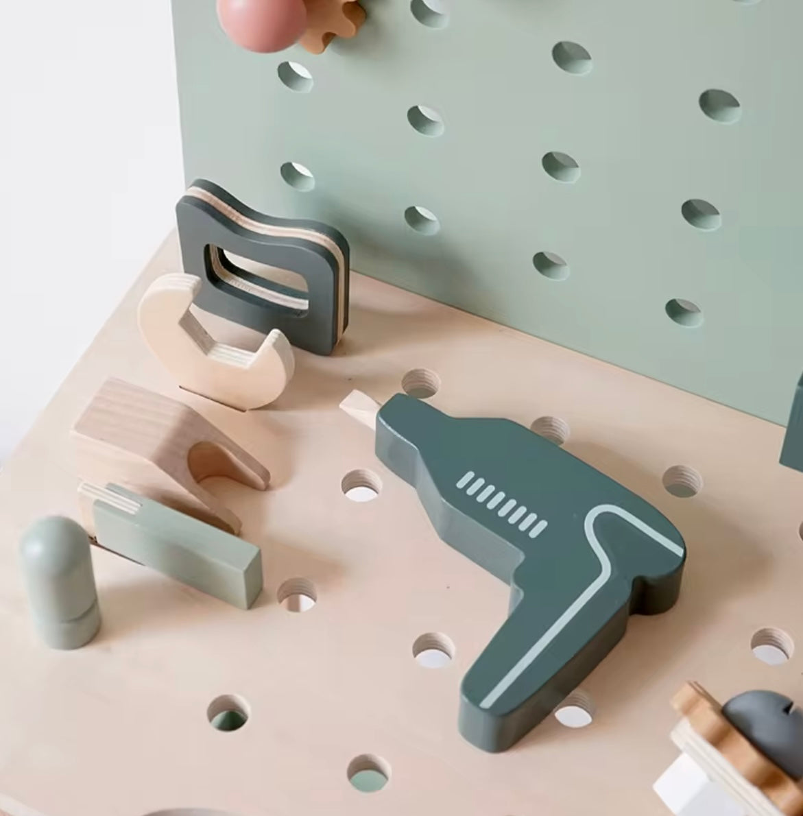 Wooden Tool Set Green