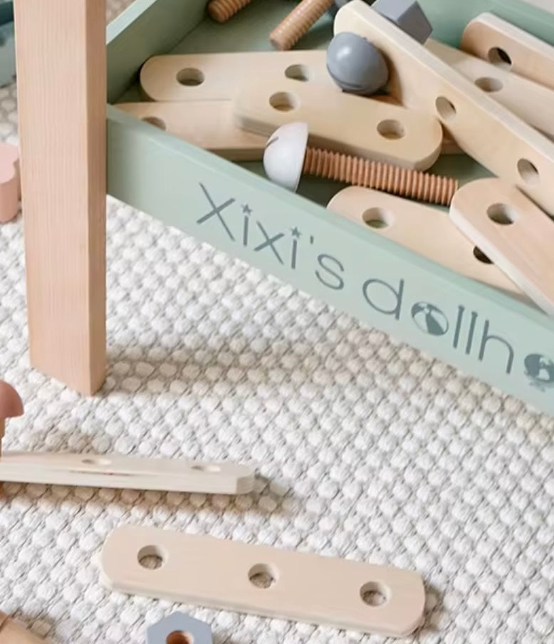 Wooden Tool Set Green