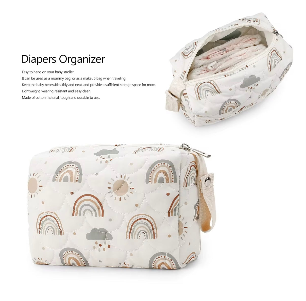 Baby diapers organizer