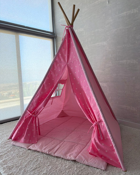 Teepee with hearts pink