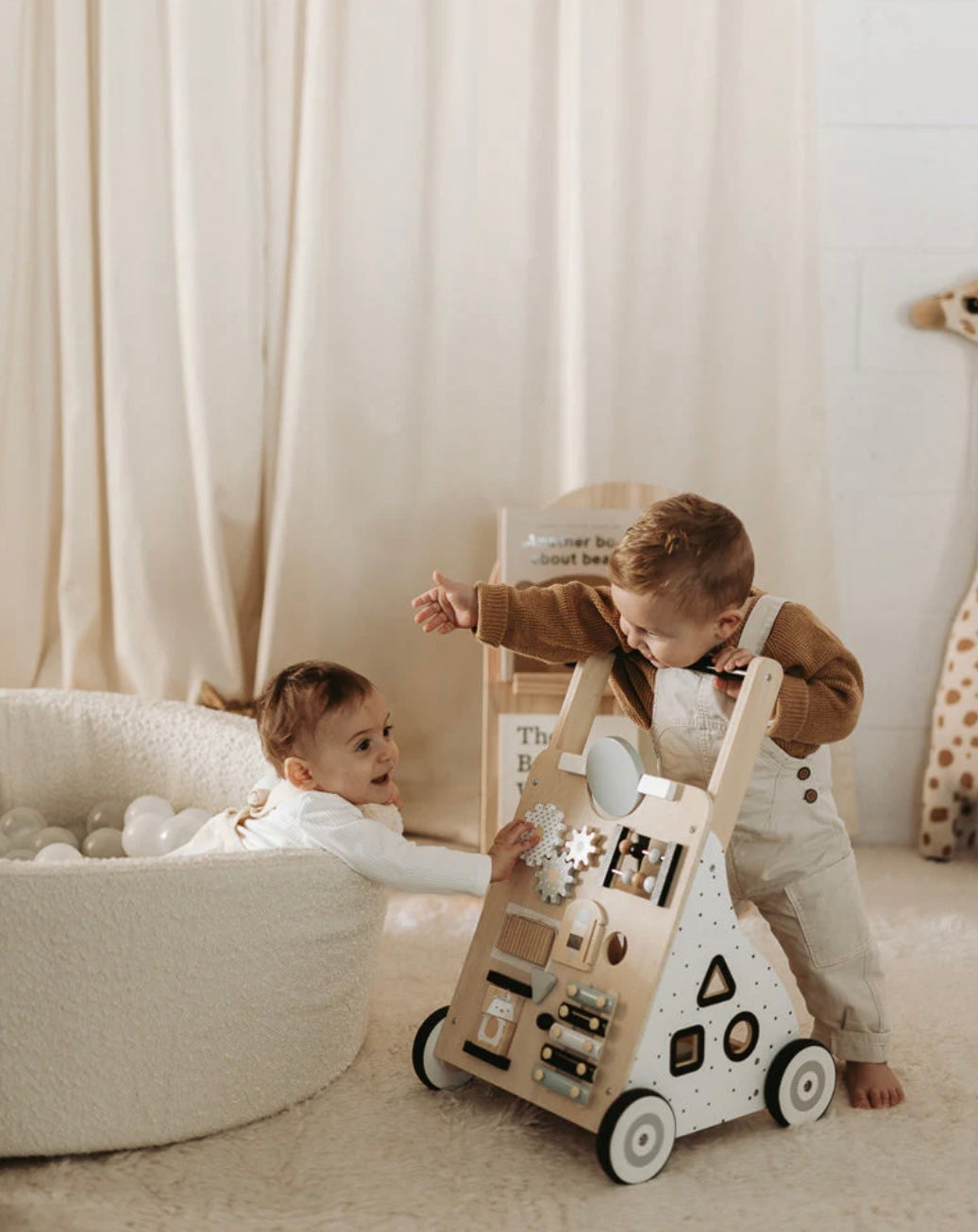Wooden activity walker