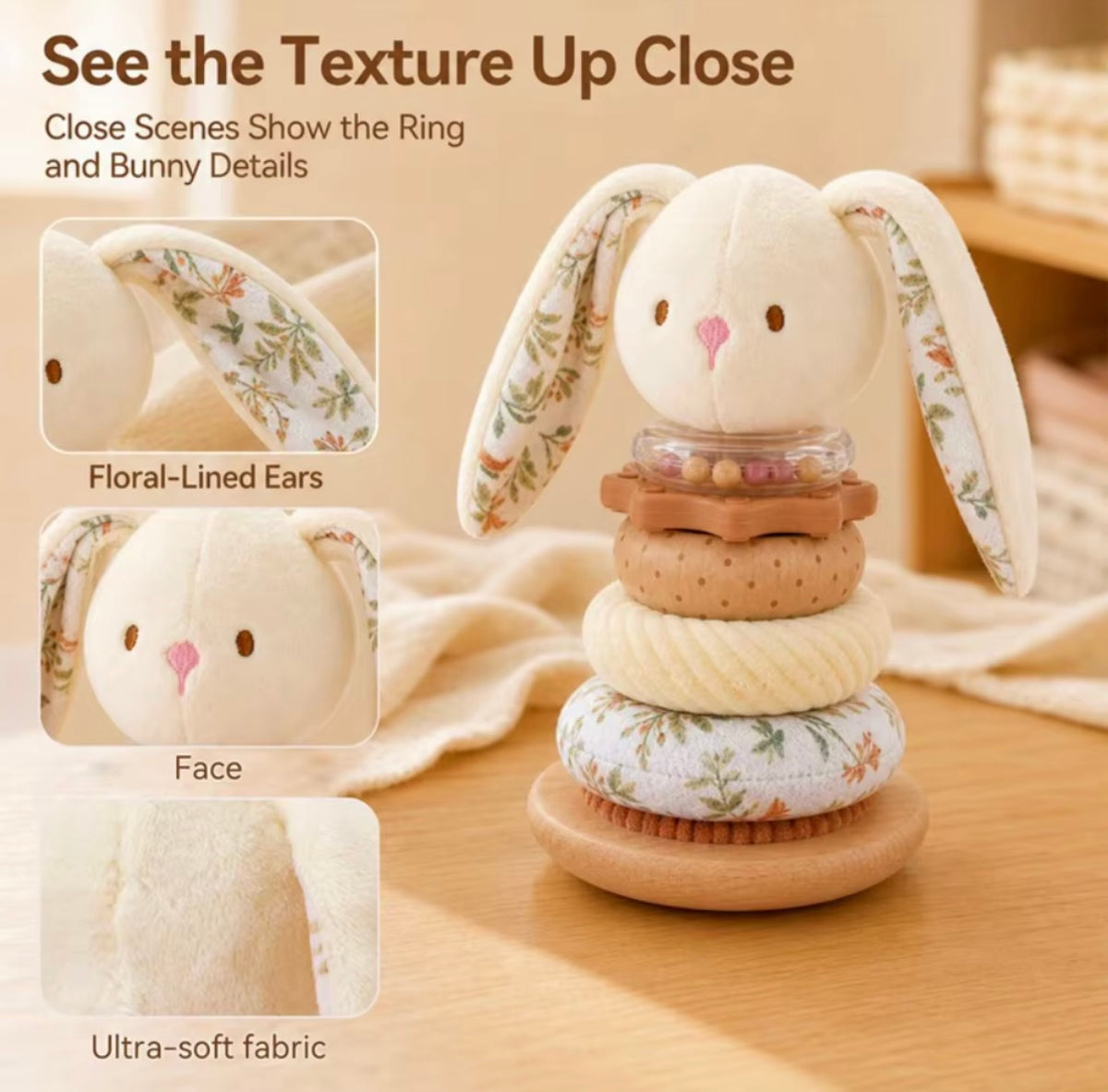 Montessori Stacking toy Rabbit
