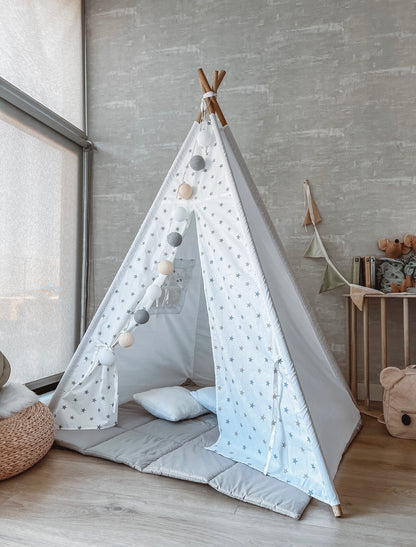 Teepee Grey Stars