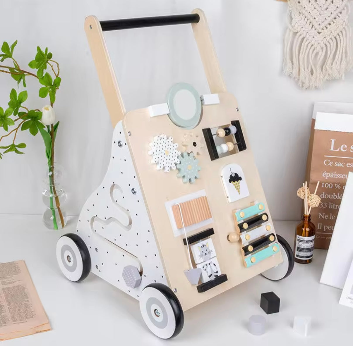 Wooden activity walker