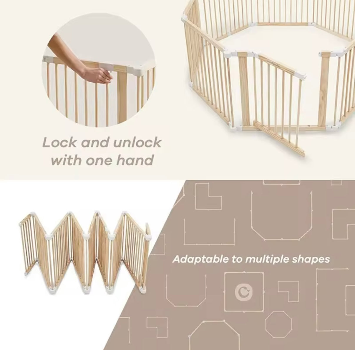 Wooden Baby Playpen