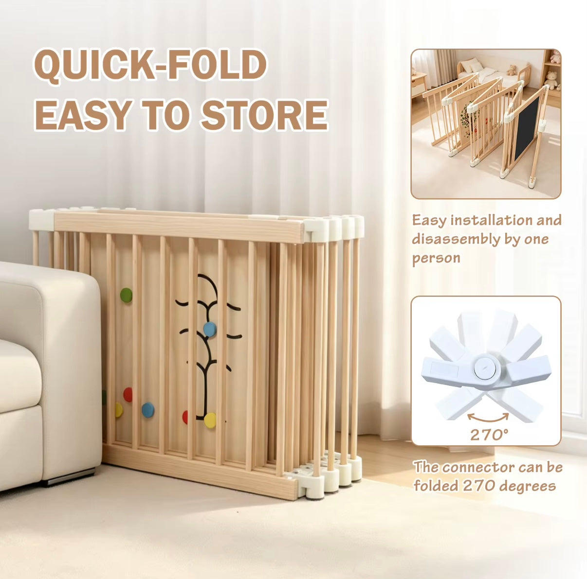 Wooden Baby Playpen