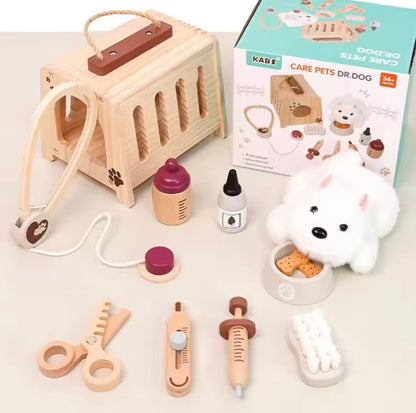 Wooden Pet Vet Play Set