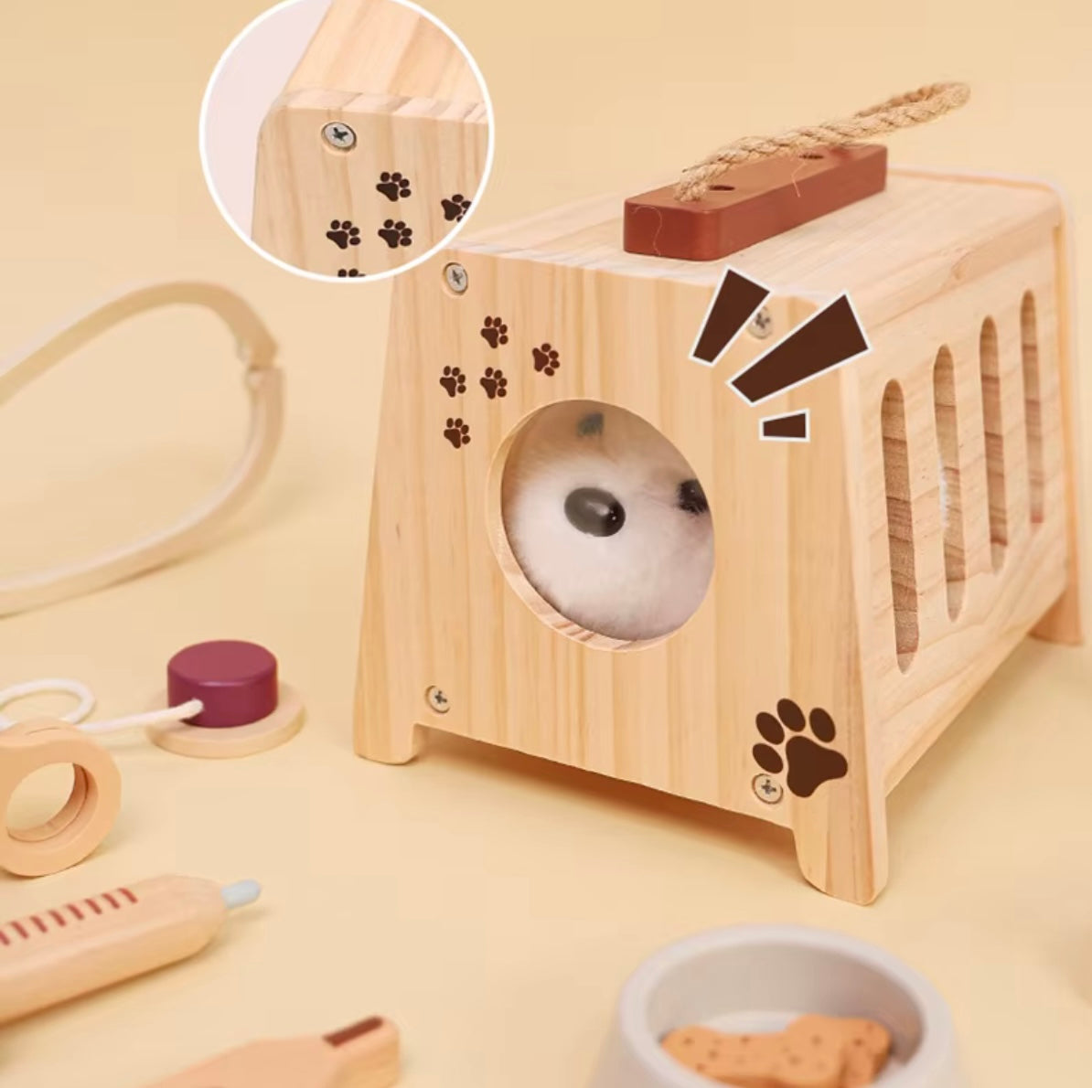 Wooden Pet Vet Play Set