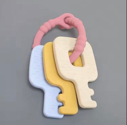 Teething toy keychain