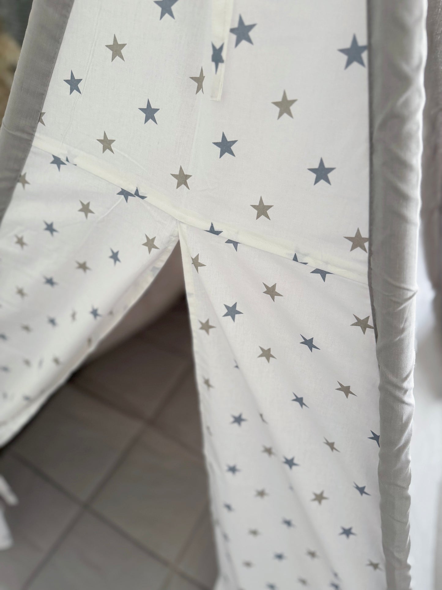 Grey Teepee grey stars