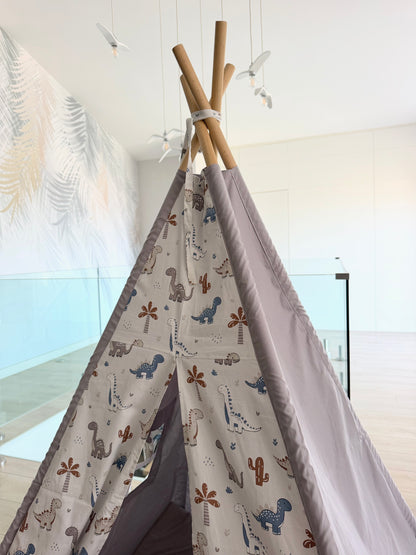 Dino teepee grey