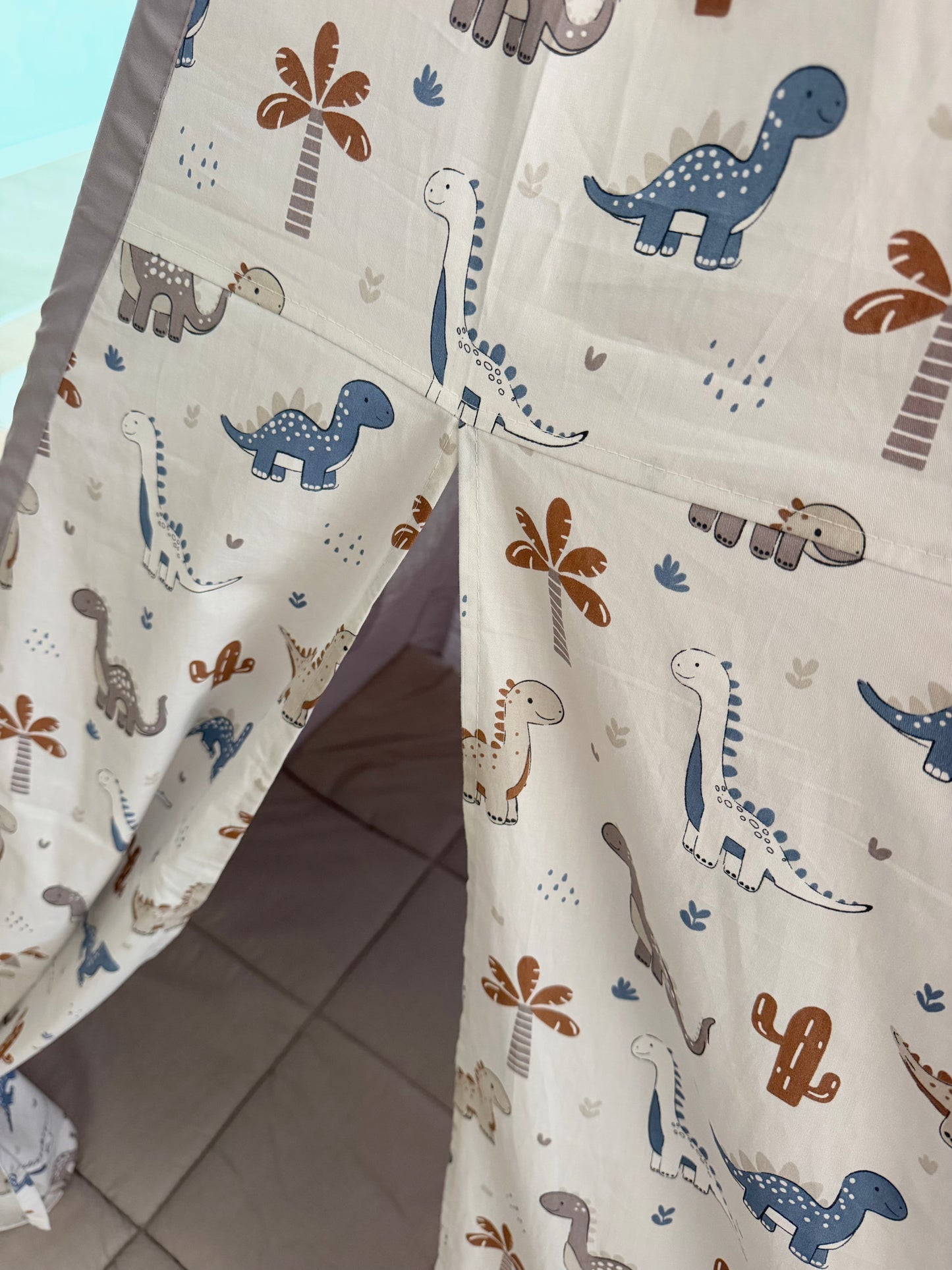 Dino teepee grey