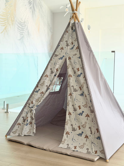 Dino teepee grey