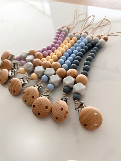 Pacifier Clip chain with marble