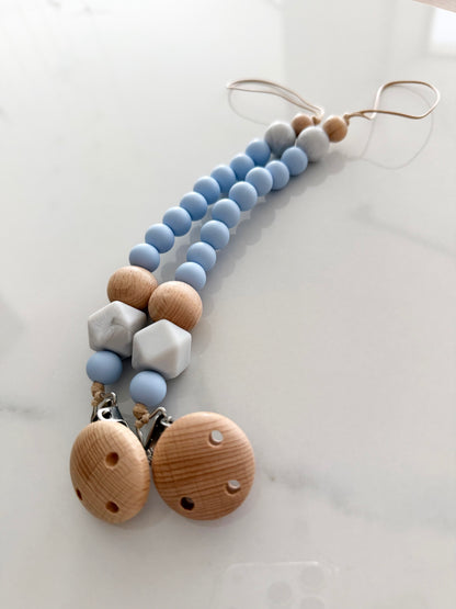Pacifier Clip chain with marble