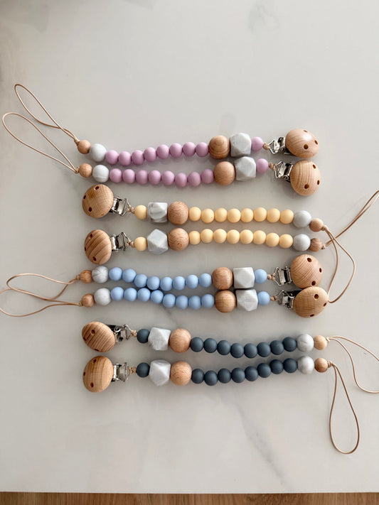 Pacifier Clip chain with marble