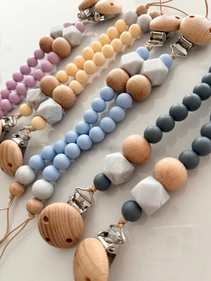 Pacifier Clip chain with marble