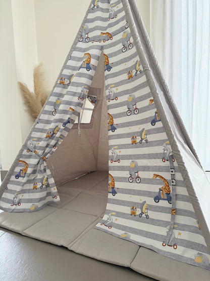 Teepee Giraffe on the Bike