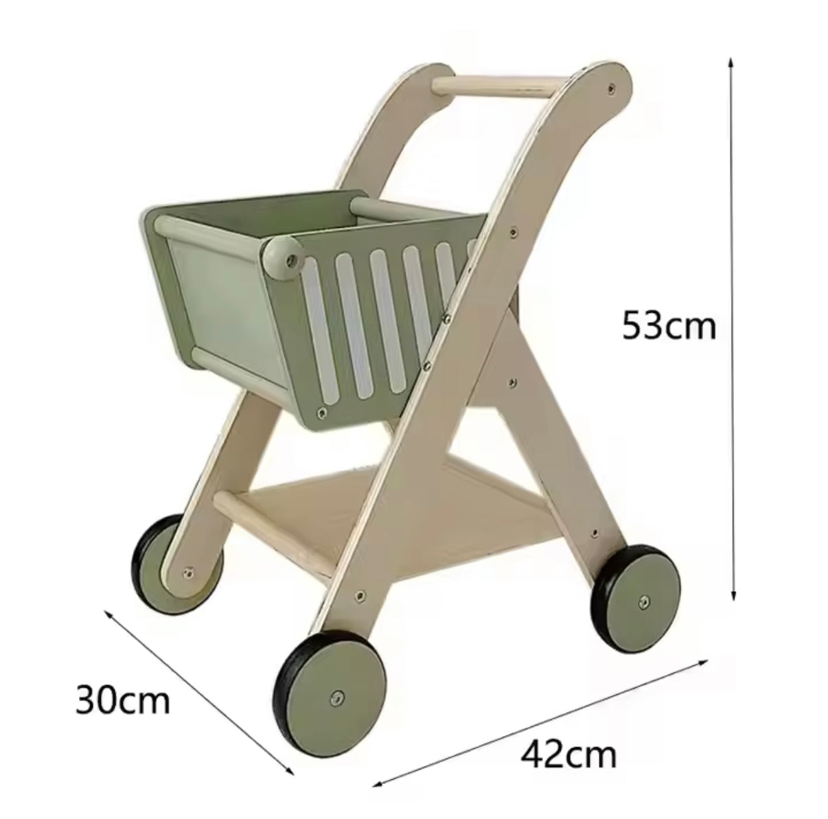 Wooden Shopping trolley