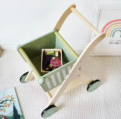 Wooden Shopping trolley