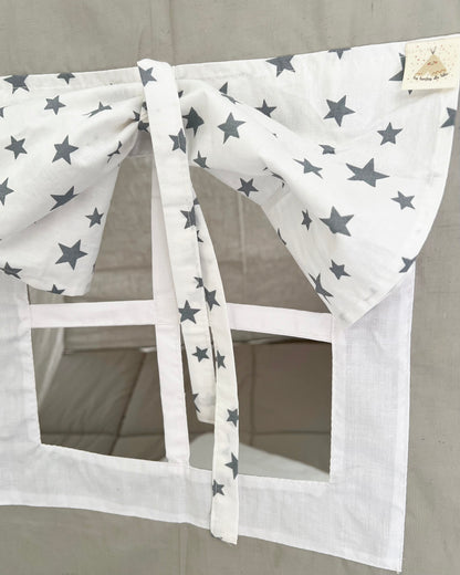 Teepee Blue  Grey Stars