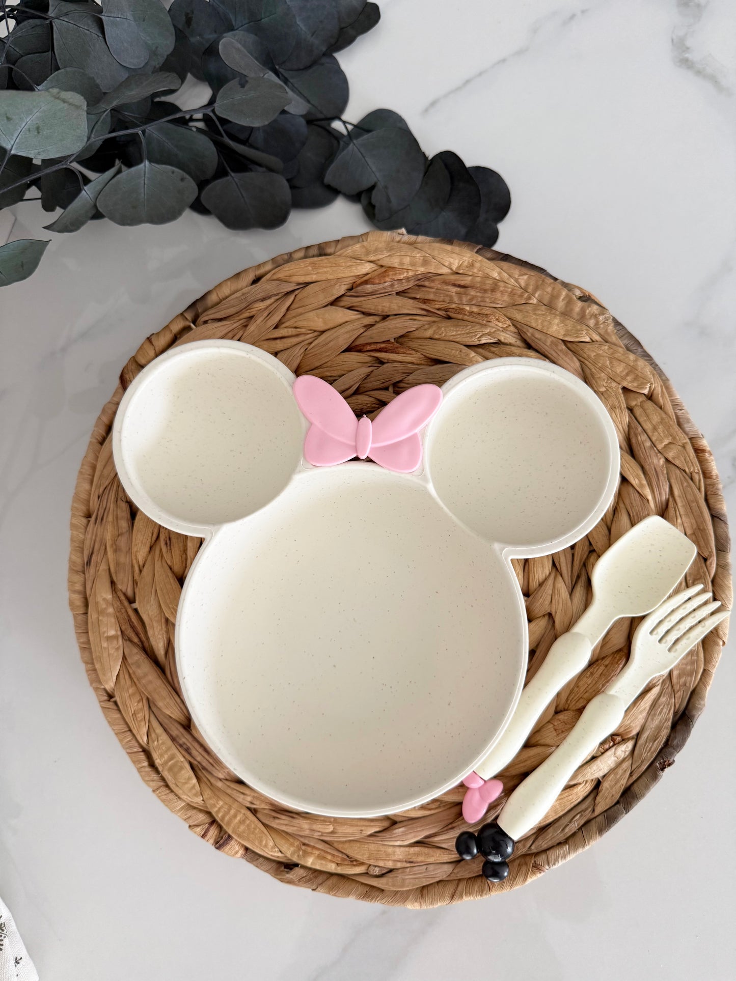Wheat grass Mickey plate