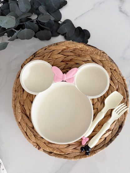Wheat grass Mickey plate