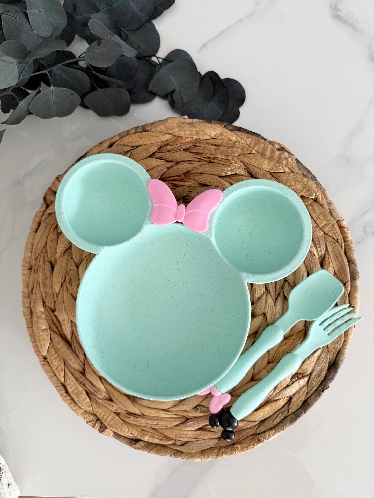 Wheat grass Mickey plate