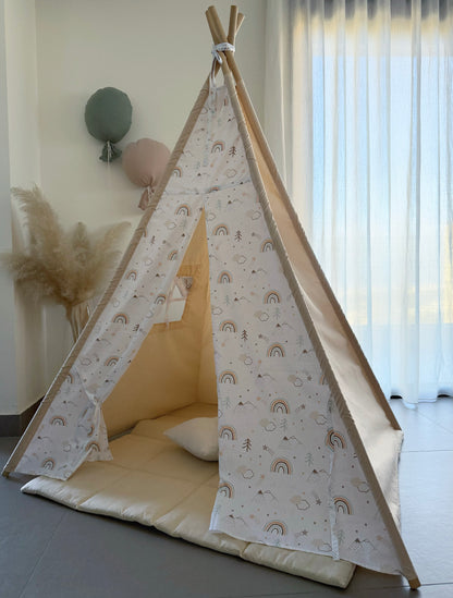 Teepee Beige Rainbow