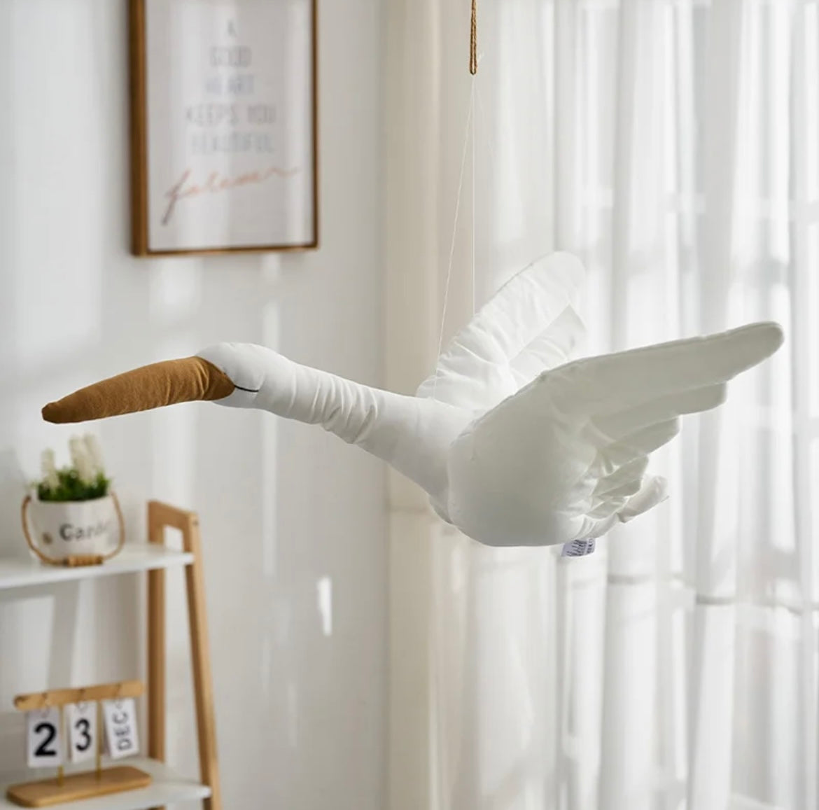 Hanging cotton Swan