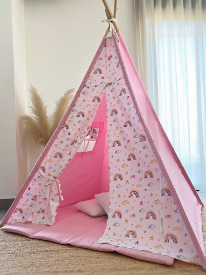 Teepee Pink Rainbow