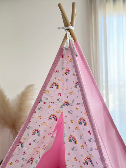 Teepee Pink Rainbow